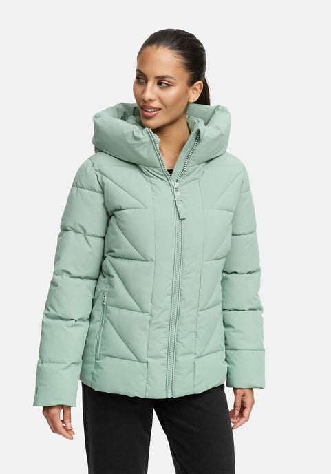Marikoo Damen Winterjacke Kuschelnasee mit Kapuze und Fleecefutter - Image 6