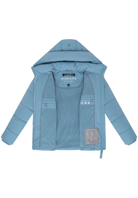 Marikoo Damen Winterjacke Kuschelnasee mit Kapuze und Fleecefutter - Image 4