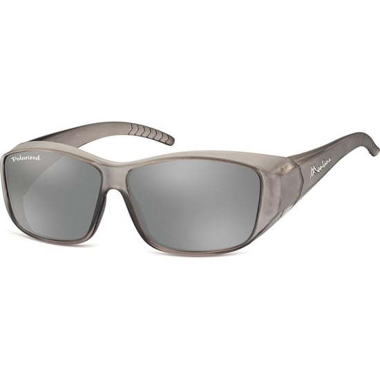 Montana FO4 E matt grau silber revo Spiegel polarisiert fit über Gläser Sonnenbrille - Image 1