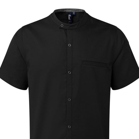 Premier - "Chefs" Hemd für Herren/Damen Unisex kurzärmlig (Schwarz) - Image 2