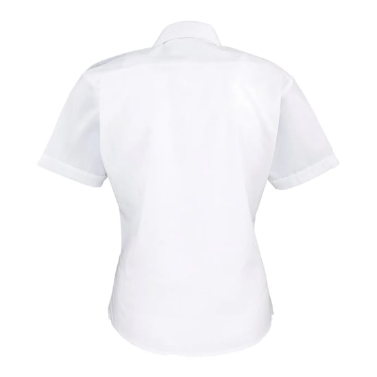 Premier - Pilotenhemd für Damen kurzärmlig (Weiß) - Image 2