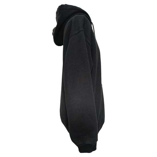 Balenciaga Politische Kampagne Mittlere Passform Kapuzenpullover aus schwarzer Baumwolle - Image 2