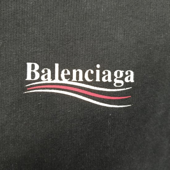 Balenciaga Politische Kampagne Mittlere Passform Kapuzenpullover aus schwarzer Baumwolle - Image 5