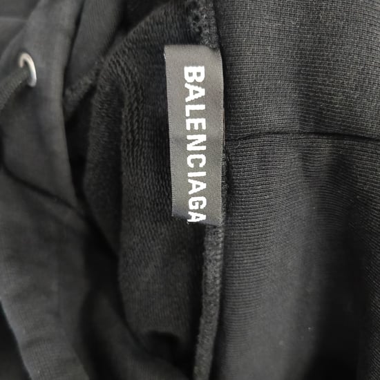 Balenciaga Politische Kampagne Mittlere Passform Kapuzenpullover aus schwarzer Baumwolle - Image 6
