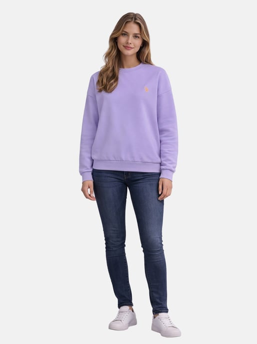 U.S. Polo Assn. Damen Sweatshirt Pullover aus Baumwoll-Stretch - Image 4