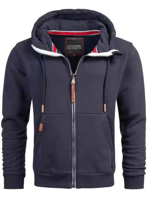 Alessandro Salvarini Herren Sweatjacke AS292 mit Kapuze & Reißverschluss - Image 2