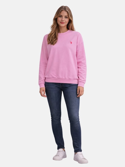 U.S. Polo Assn. Damen Sweatshirt Pullover aus Baumwoll-Stretch - Image 4