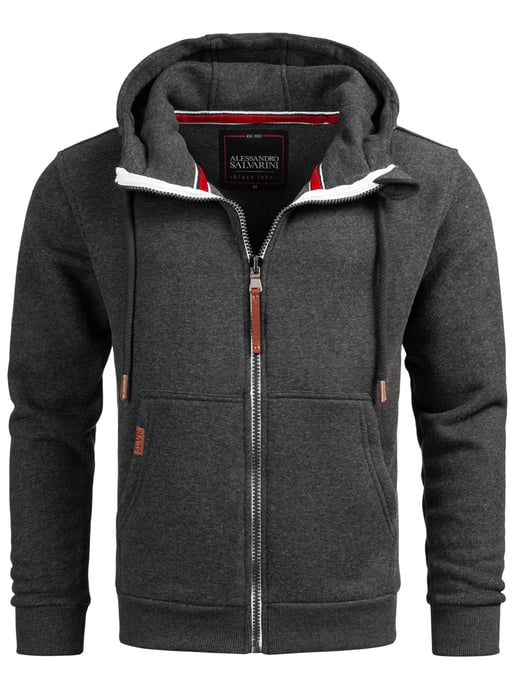 Alessandro Salvarini Herren Sweatjacke AS292 mit Kapuze & Reißverschluss - Image 2