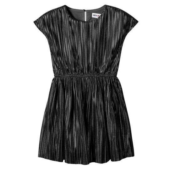 Minoti - Kleid für Mädchen, Mit Falten (Schwarz) - Image 1