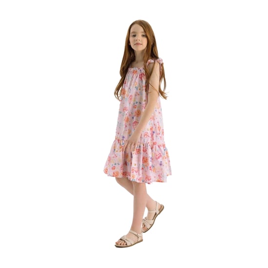 Minoti - Kleid für Mädchen, Gestaffelter Saum, Rüschen (Pink) - Image 4