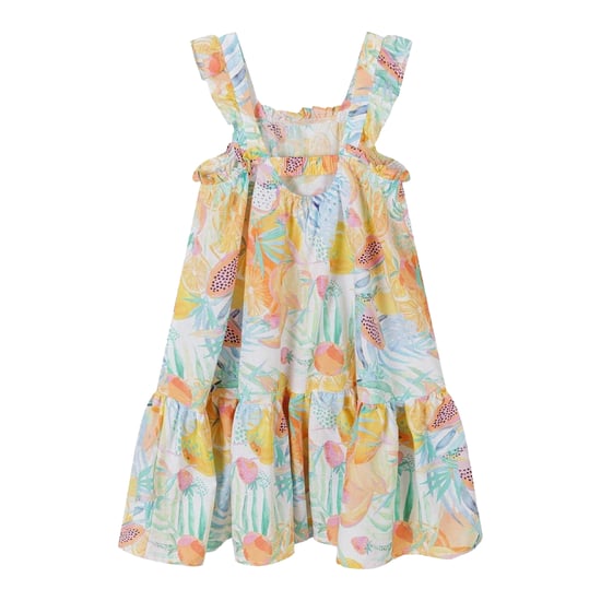 Minoti - Kleid für Mädchen, Gestuft, Rüschen (Orange) - Image 2