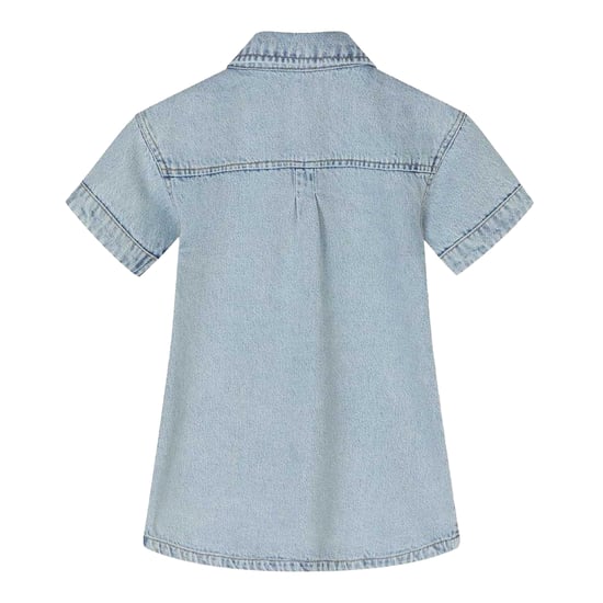 Minoti - Kleid für Mädchen, Mit Kragen, Denim, kurzärmlig (Hellblau) - Image 2