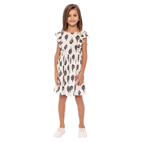 Minoti - Kleid für Mädchen, Rüschen, Sommer (Weiß/Schwarz) - Image 3