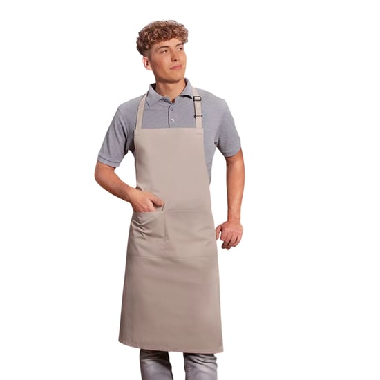 Karlowsky - Latzschürze "Basic", Tasche (Sand) - Image 2