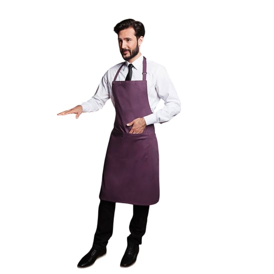 Karlowsky - Latzschürze "Basic" (Aubergine) - Image 2