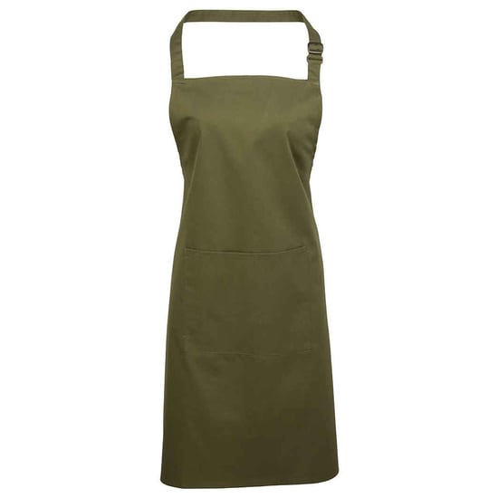 Premier - "Colours Collection" Latzschürze für Herren/Damen Unisex, Tasche (Oliv) - Image 1