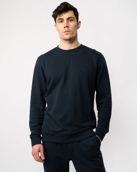 BOSS Orange Westart Herren Sweatshirt mit Rundhalsausschnitt und Logo-Patch NOS - Image 1