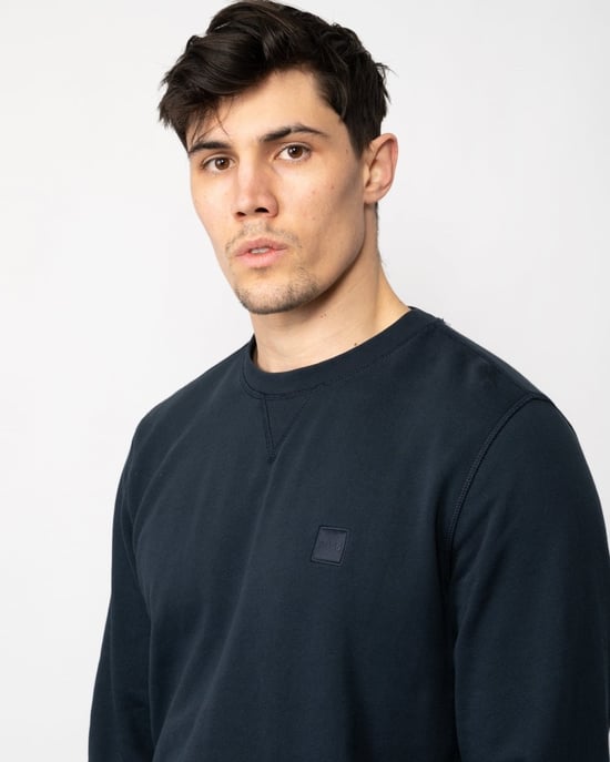 BOSS Orange Westart Herren Sweatshirt mit Rundhalsausschnitt und Logo-Patch NOS - Image 2