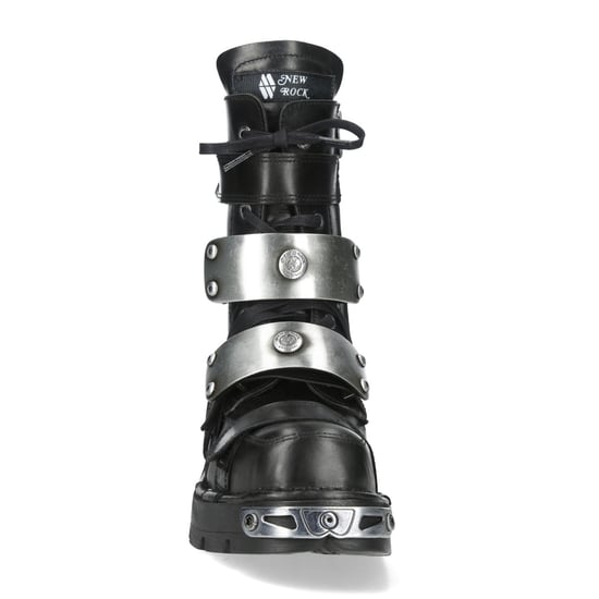 New Rock Metallic Black Leather Gothic Punk Rock High Boots - MET048-C9 - Image 5