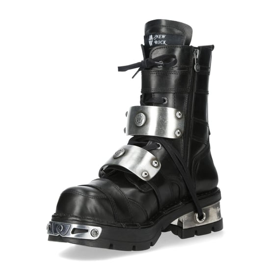New Rock Metallic Black Leather Gothic Punk Rock High Boots - MET048-C9 - Image 6