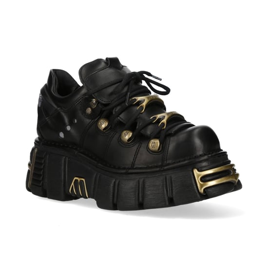 New Rock Schwarze Gothic-Plateau-Ankle-Boots aus Leder - M-120N-C116 - Image 3