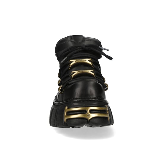 New Rock Schwarze Gothic-Plateau-Ankle-Boots aus Leder - M-120N-C116 - Image 5