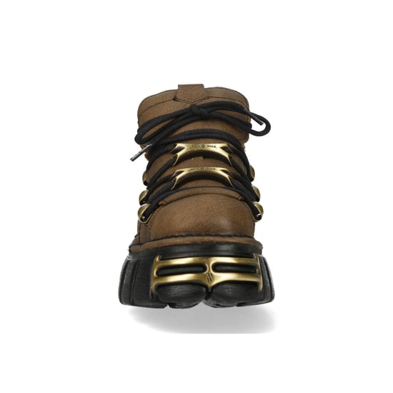 Neue Rock braune Gothic-Plateau-Ankle-Boots aus Leder - M-120N-C120 - Image 5