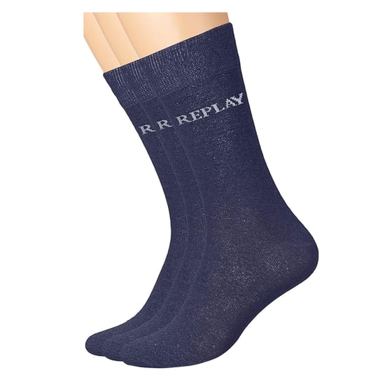 Replay - Socken für Herren/Damen Unisex(3er-Pack) (Dunkelblau/Grau) - Image 3