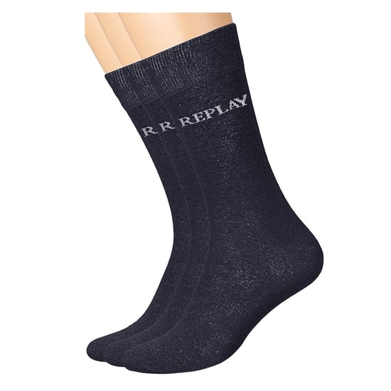 Replay - Socken für Herren/Damen Unisex(3er-Pack) (Schwarz/Grau) - Image 4