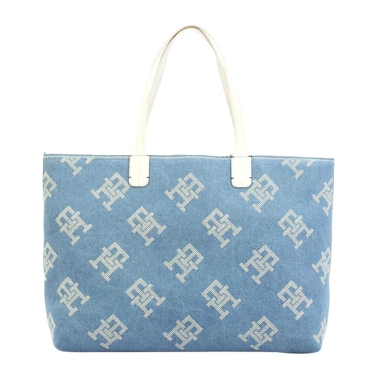 Tommy Hilfiger - Handtasche, Logo-Muster (Blau) - Image 2