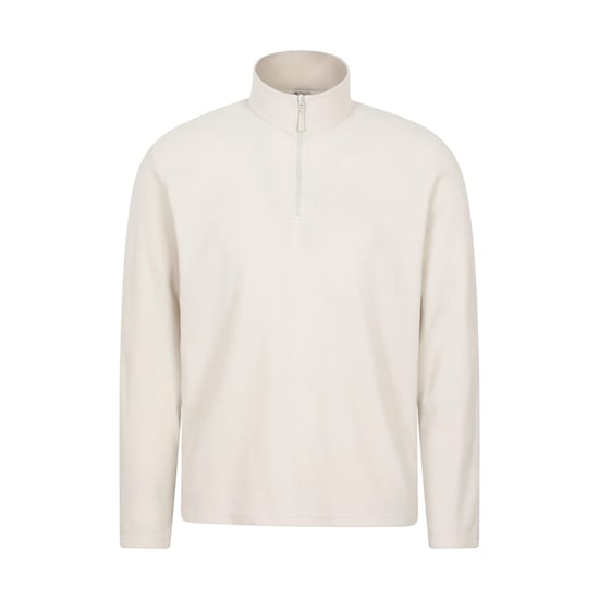 Mountain Warehouse - "Camber II" Fleece-Oberteil mit halbem Reißverschluss für Herren (Cremefarbe) - Image 1