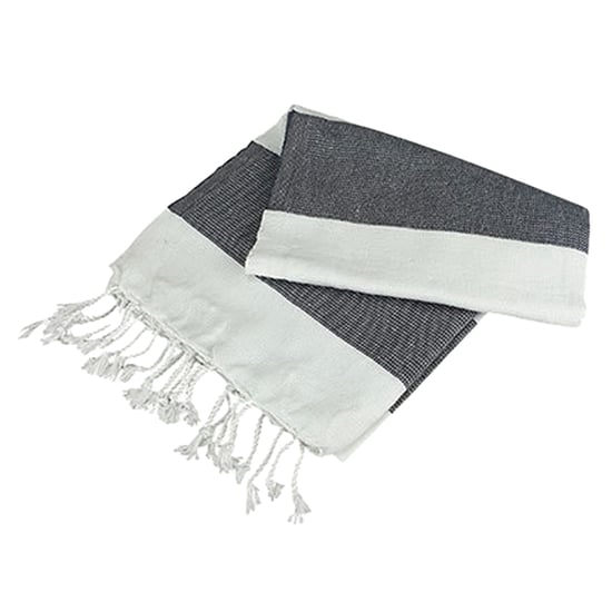 ARTG - "Hamamzz Hamam Antalya" Handtuch, Mit Streifen (Weiß/Graphit) - Image 1