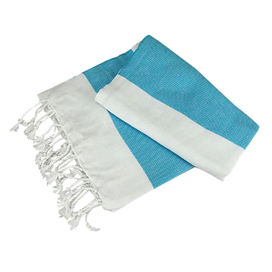 ARTG - "Hamamzz Hamam Antalya" Handtuch, Mit Streifen (Weiß/Aquablau) - Image 1