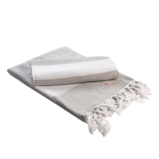 ARTG - "Hamamzz Marmaris Deluxe" Handtuch (Hellgrau/Weiß) - Image 1