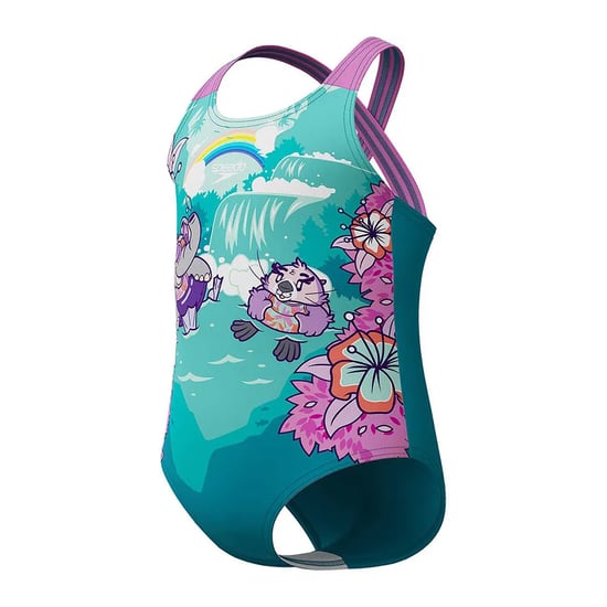 Speedo - "Learn To Swim" Badeanzug Gekreuzte Rückenträger für Baby-Girls (Blau) - Image 3
