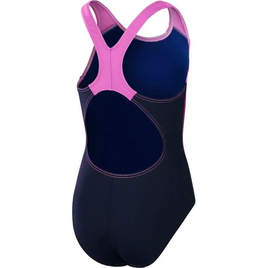 Speedo - "Digi Placement" Badeanzug Spritzschutz  für Mädchen (Marine/Rot) - Image 2