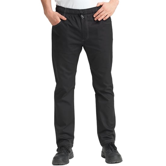 Le Chef Unisex Knitterfrei Prep Hose (Schwarz) - Image 3