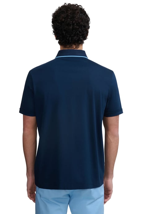 SANDBANKS CONTRAST TIPPED PLACKET POLO NAVY - Image 3
