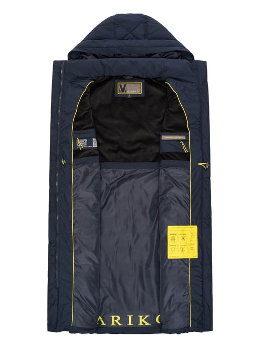 Marikoo lange Damen Steppweste mit Kapuze & Magnetverschluss – Narikaa - Image 5