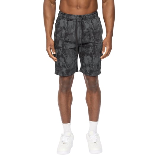 Crosshatch - "Bardon" Cargo-Shorts für Herren (Schwarz Tarnmuster) - Image 1