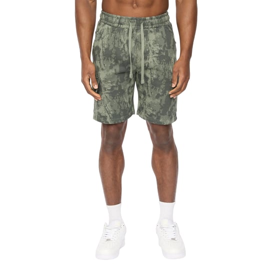 Crosshatch - "Bardon" Cargo-Shorts für Herren (Oliv Tarnmuster) - Image 1