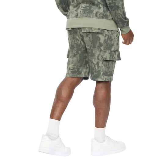 Crosshatch - "Bardon" Cargo-Shorts für Herren (Oliv Tarnmuster) - Image 2