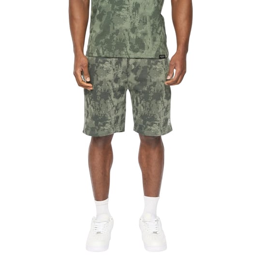 Crosshatch - "Bardon" Sweat-Shorts für Herren (Oliv Tarnmuster) - Image 1