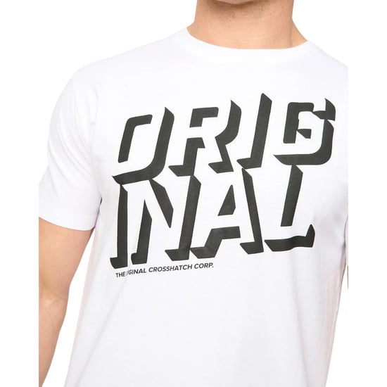 Crosshatch - "Protrax" T-Shirt für Herren, Baumwolle (Weiß) - Image 3