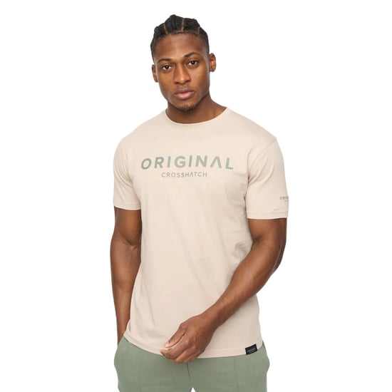 Crosshatch - "Bardon" T-Shirt für Herren, Baumwolle (Helles Steingrau) - Image 3