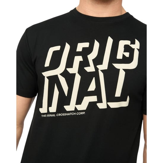 Crosshatch - "Protrax" T-Shirt für Herren, Baumwolle (Schwarz) - Image 3