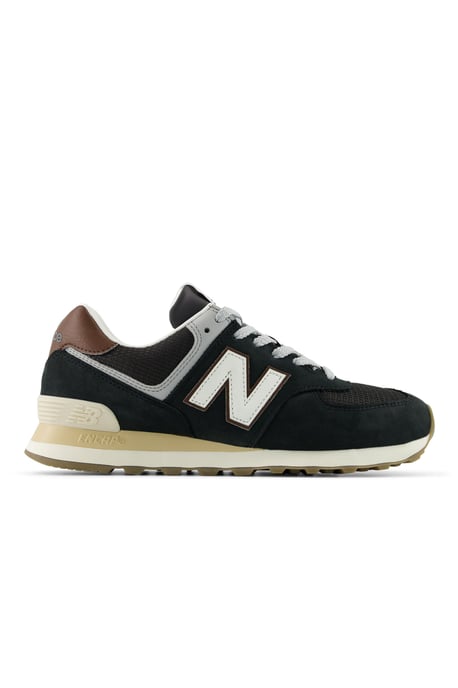 NEW BALANCE 574 TRAINER BROWN/DARK SILVER - Image 1