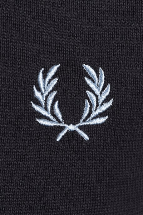 FRED PERRY COTTON KNITTED T-SHIRT ANCHOR GREY - Image 3