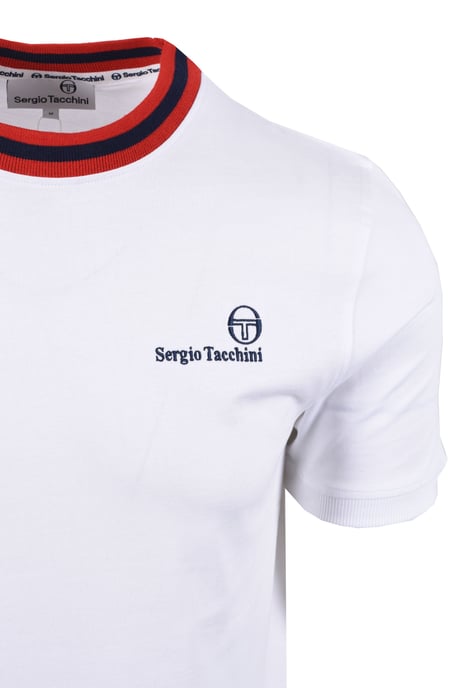 SERGIO TACCHINI RAINER FC T-SHIRT WHITE/MARITIME BLUE/ADRENELINE RED - Image 2