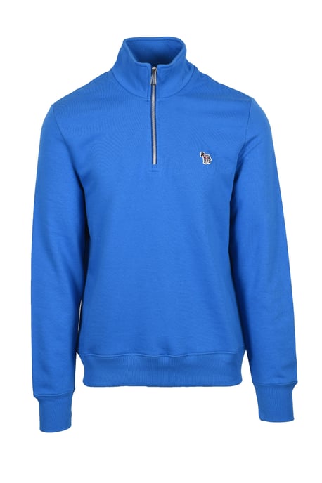 PAUL SMITH REG FIT HALF ZIP SWEATSHIRT BLUE - Image 1